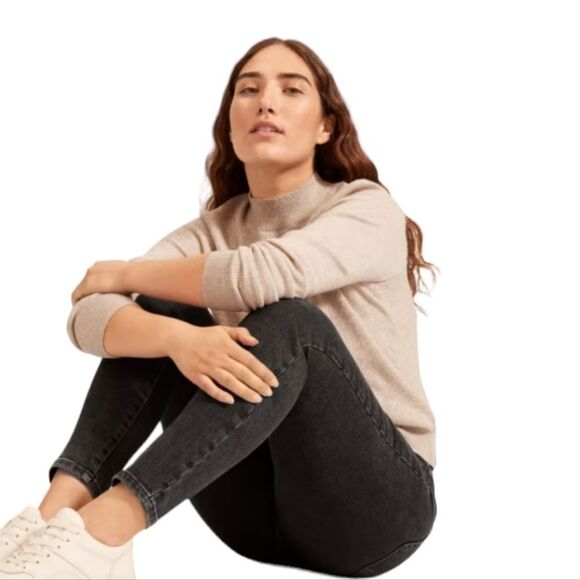 Everlane‎ The Authentic Stretch Mid-Rise Skinny in washed out black sz 26… - Picture 2 of 10